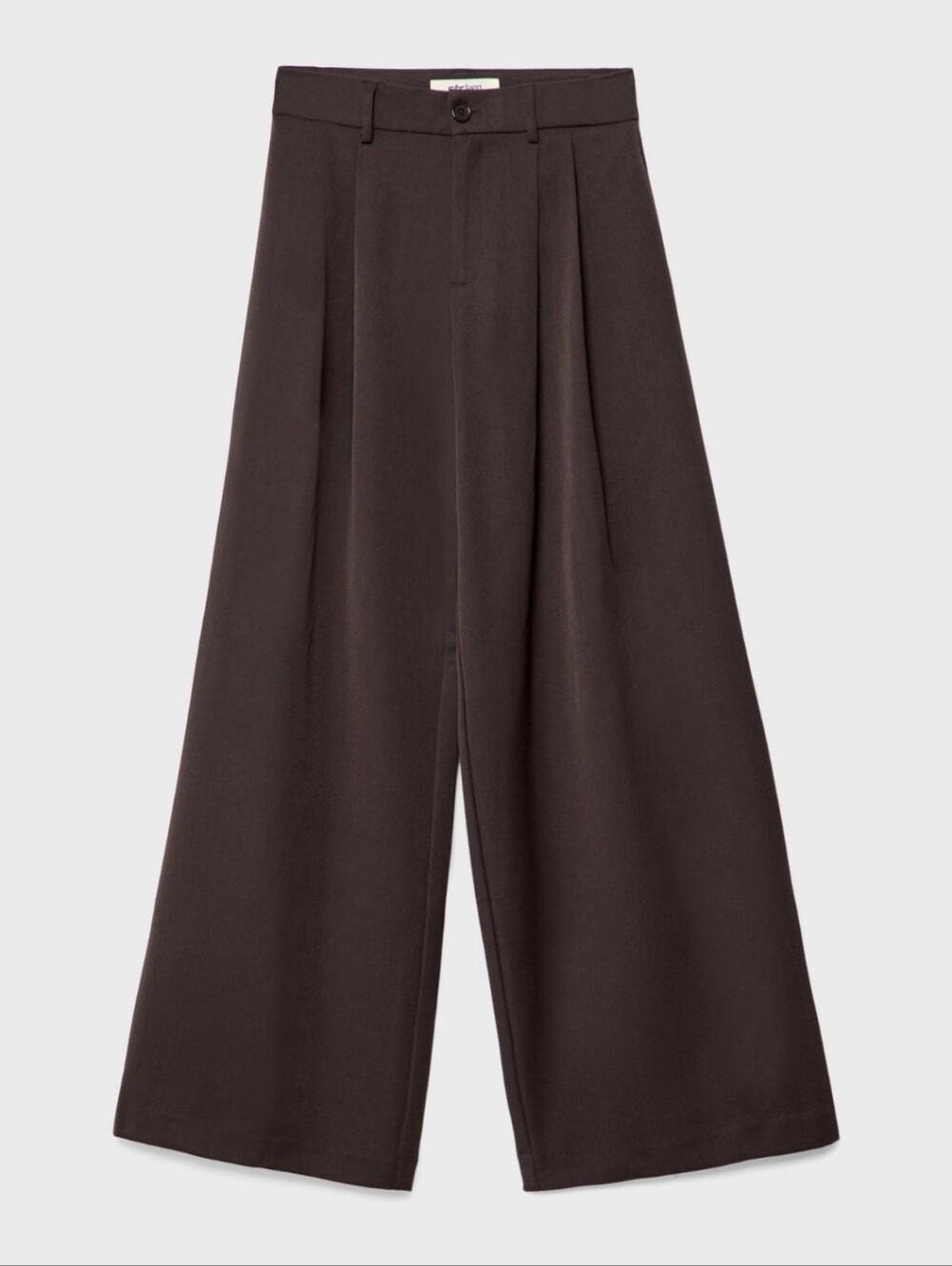 Stradivarius Wide-Leg High-Waist Trousers in Black, NWT
